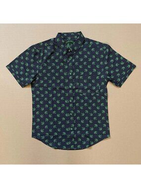 The Drive Clothing High Fives Weed Hemp Cannabis 420 Button Up Shirt Mens Sz S